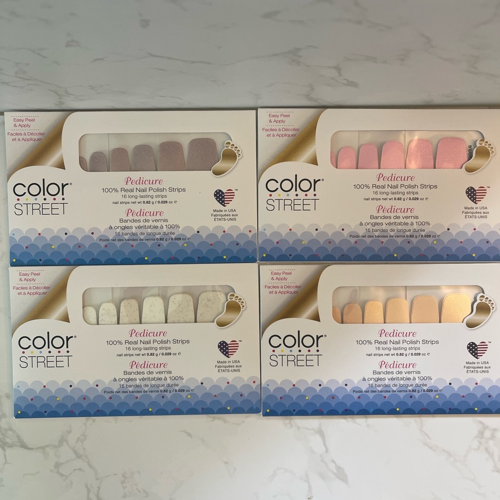 Color Street Pedicure Nail Strips Footprints Bundle